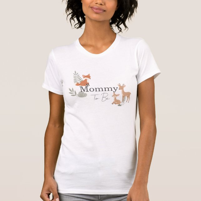 Camiseta Woodland animal Mommy to be (Anverso)