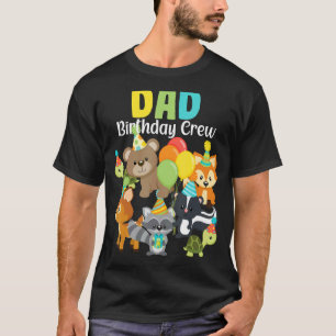 Camiseta Woodland Animals Forest Friends Dad Birthday Crew