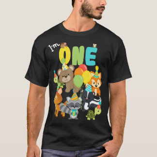 Camiseta Woodland Animals Forest Friends primer Fiesta de c