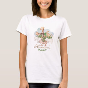 Camiseta Woodland Animals Jungle Greenery Baby Shower