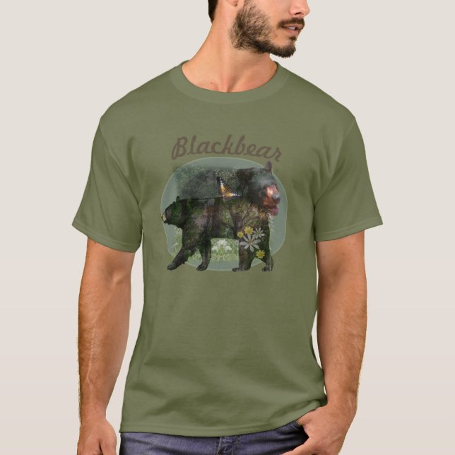 Camiseta Woodland de oso negro (Anverso)