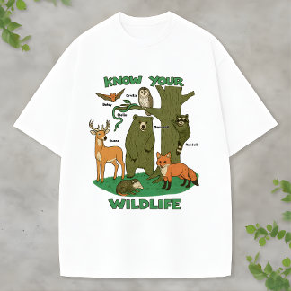 Camiseta Woodland forest animal Creature Educational outfit