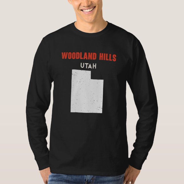 Camiseta Woodland Hills Utah USA State America Travel Utaha (Anverso)