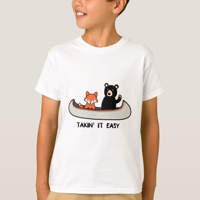 Camiseta Woodland, tómela con calma (Anverso)