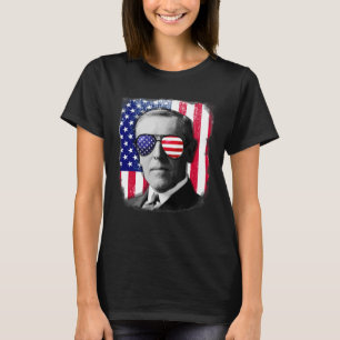 Camiseta Woodrow Wilson Bandera Estadounidense 4 De Julio