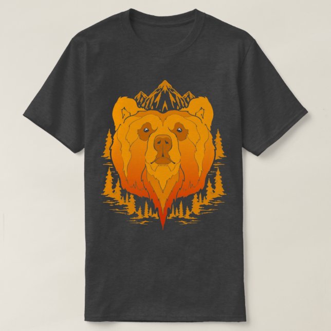 Camiseta Woods Mountain Wildlife Bear (Diseño del anverso)