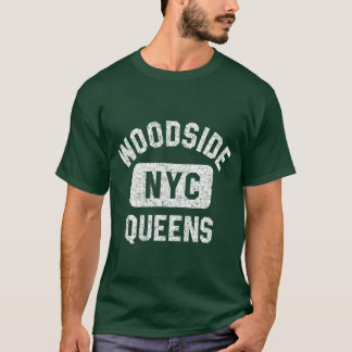 Camiseta Woodside Queens NYC Estilo de Gimnasio Blanca Dete