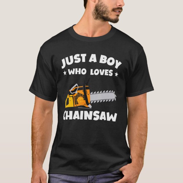 Camiseta Woodworker Chainsaw Tree Cutter  Mens Kids (Anverso)