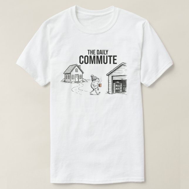 Camiseta Woodworker Daily Commute Coffee – Funny Carpenter  (Diseño del anverso)