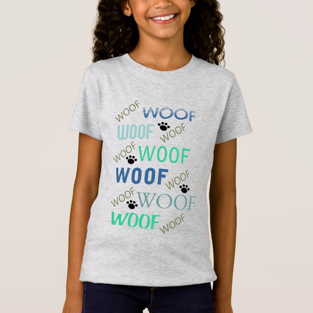 Camiseta WOOF All Con Paws Chicas Tee (Anverso)