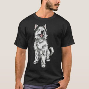Camiseta Woolen Husky Cute Dog Art