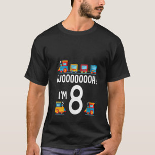 Camiseta WOOooOOOH Soy 8º Tren de Cumpleaños 8 Años Diverti