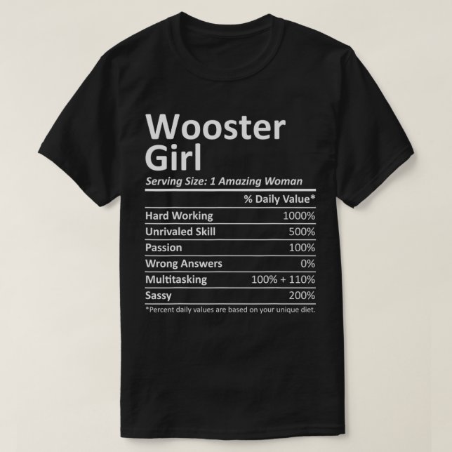 Camiseta WOOSTER CHICA OH OHIO Funny City Home Roots USA Gi (Diseño del anverso)