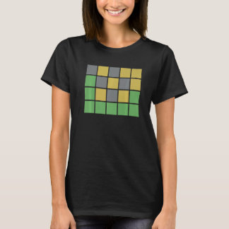 Camiseta Word Games With Green Gray Yellow Squares For Happ