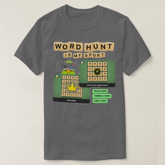 Camiseta Word Hunt 1 (Diseño del anverso)