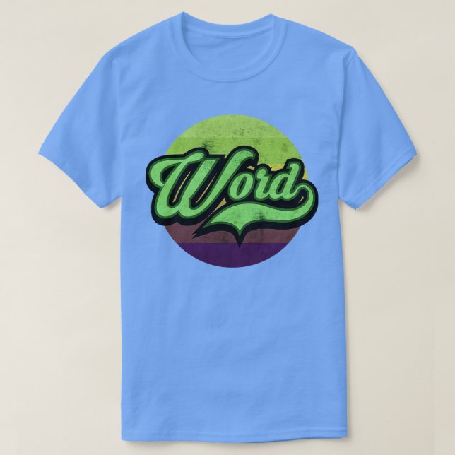 Camiseta Word Up (Diseño del anverso)