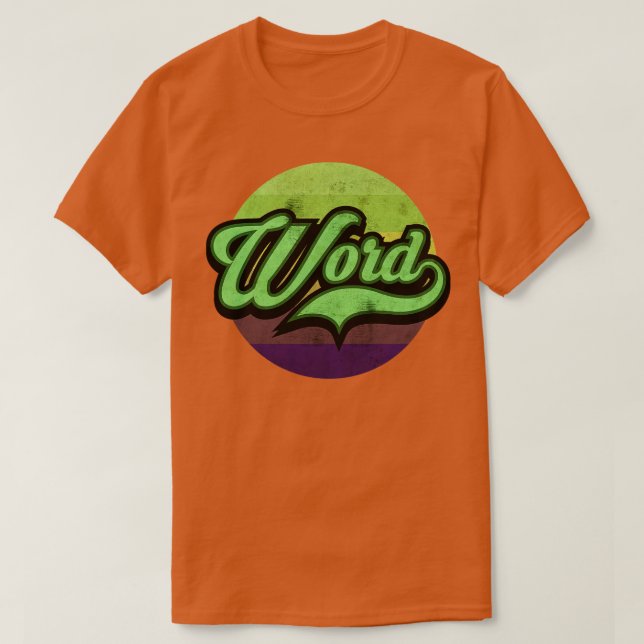 Camiseta Word Up (Diseño del anverso)
