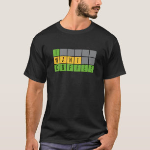 Camiseta Wordle I Want Cofft, World grid T-Shirt