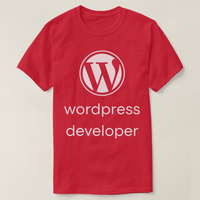 Camiseta Wordpress Developer 1 (Diseño del anverso)