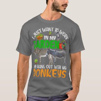 Camiseta Work And Hang Out With Donkeys Gardening Donkey Fa
