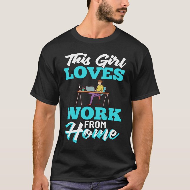 Camiseta Work From Home Office Job Ideas Business Online De (Anverso)