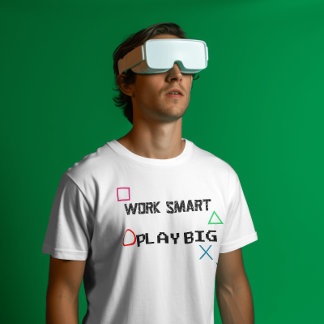 Camiseta Work Smart play gran retro Cita de juegos
