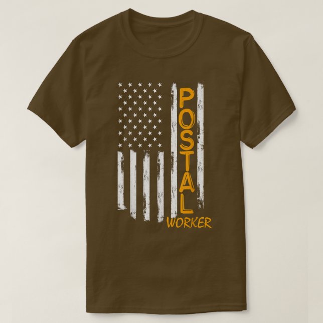 Camiseta Worker American Distressed Flag US Postal Service  (Diseño del anverso)