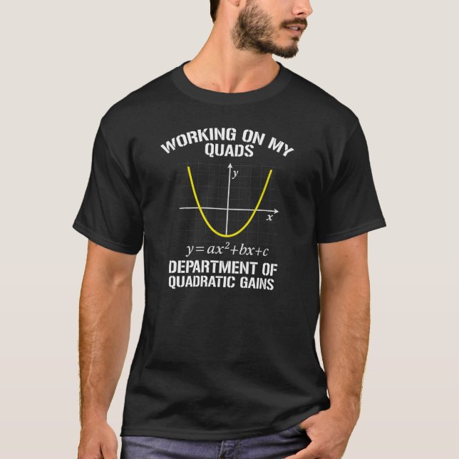 Camiseta Working On My Quads Funny Math Gym  (Anverso)