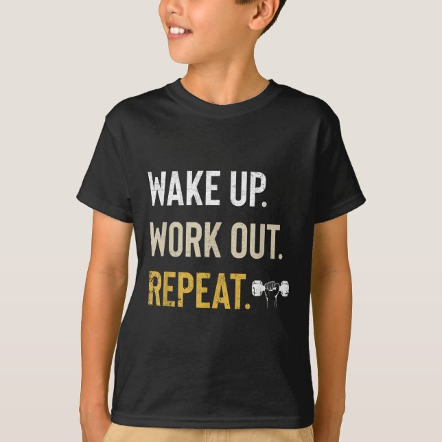 Camiseta Workou Wake Up Insrational And Motivational Gym Gi (Anverso)