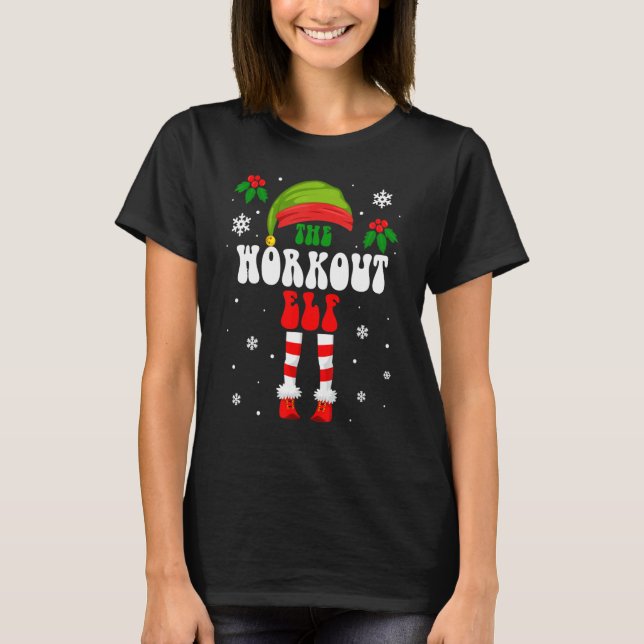 Camiseta Workout Elf Matching Family Group Navidad Holida (Anverso)