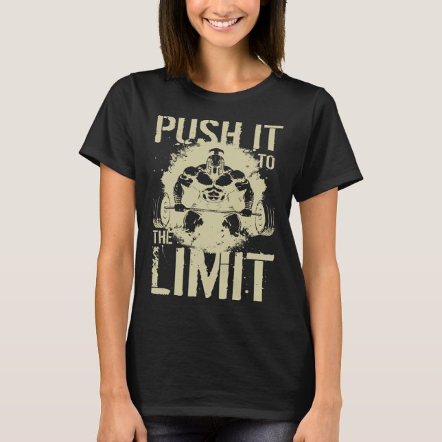 Camiseta Workout Spartan Weightlifting Push It To The Limit (Anverso)