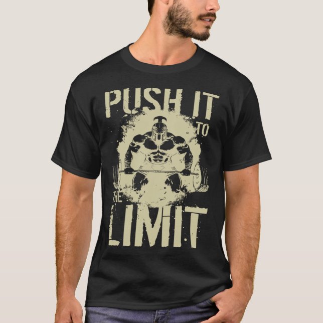 Camiseta Workout Spartan Weightlifting Push It To The Limit (Anverso)