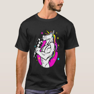 Camiseta Workout Unicorn Fitness Muscular Bodybuilder Bodyb
