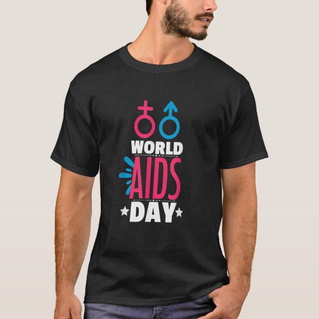 Camiseta World AIDS Day HIV & AIDS Awareness Man Woman (Anverso)