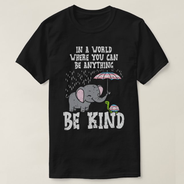 Camiseta World Be Kind Elephant Trans Turger Transgender LG (Diseño del anverso)