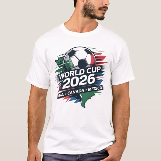 Camiseta World Cup 2026 USA Canada Mexico Football T-Shirt  (Anverso)
