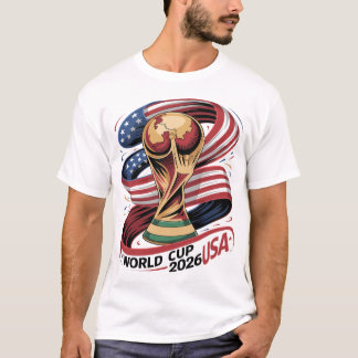 Camiseta World Cup 2026 USA Flag T-Shirt, Soccer FIFA Tee