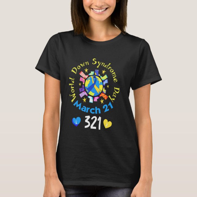 Camiseta World Down Syndrome Day Awareness 321 Rock Your So (Anverso)