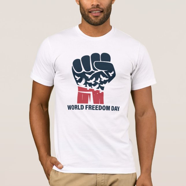 Camiseta World Freedom Day Background with Symbol of Libert (Anverso)