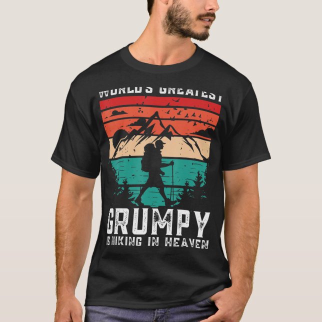 Camiseta World Greatest Grumpy Hiking in Heaven Family Memo (Anverso)