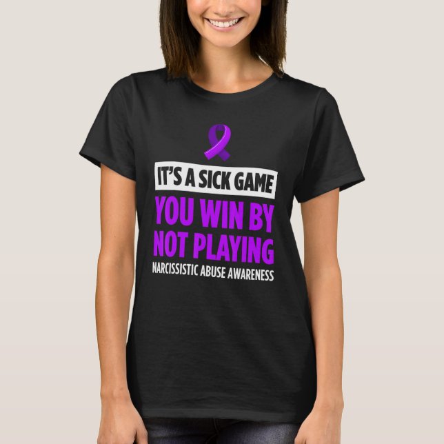 Camiseta World Narcissistic Abuse Awareness Win Playing Sur (Anverso)