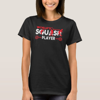 Camiseta World Okayest Squash Player Sport Design Mujeres M