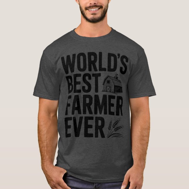 Camiseta World’s Best Farmer Ever - vintage (Anverso)