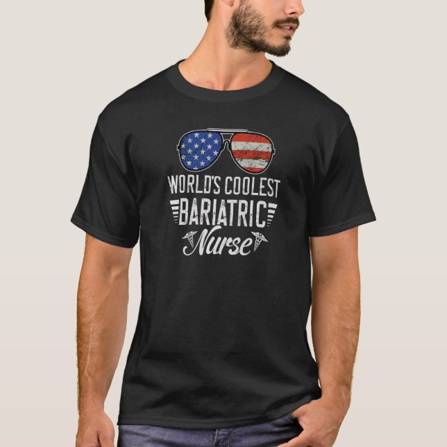 Camiseta World´s Okayest Bariatric Nurse American Flag Patr (Anverso)