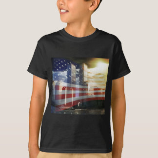 Camiseta World Trade Center con la bandera
