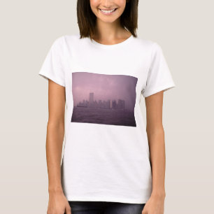 Camiseta World Trade Center Y Manhattan Skyline In Fog.