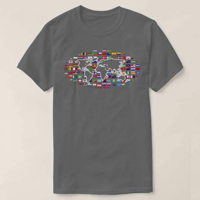 Camiseta World Traveller World Fla (Diseño del anverso)