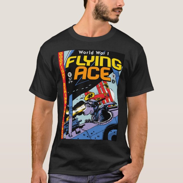 Camiseta World War 1 Flying Ace funny girl girl (Anverso)