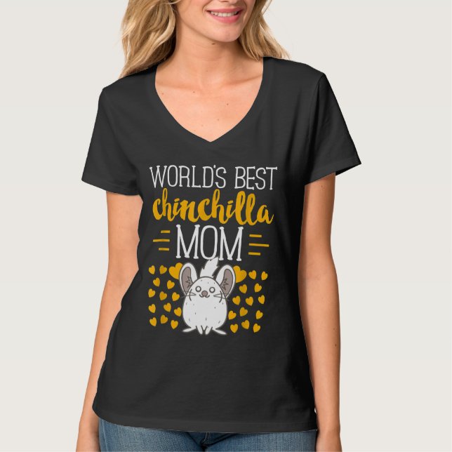 Camiseta World's Best Chinchilla Mom S (Anverso)