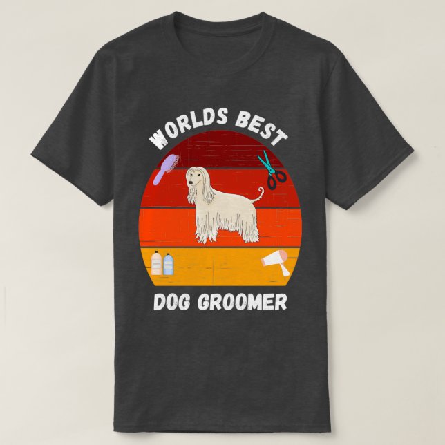 Camiseta worlds best Dog groomer Dog Grooming 3 (Diseño del anverso)